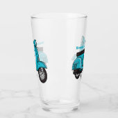 Cartoon motorfiets met motorbromfiets glas (Links)