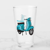Cartoon motorfiets met motorbromfiets glas (Voorkant)