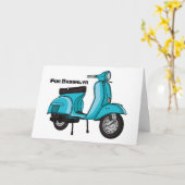 Cartoon motorfiets met motorbromfiets kaart (Gele Bloem)