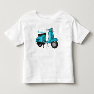 Cartoon motorfiets met motorbromfiets kinder shirts