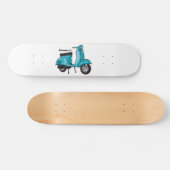 Cartoon motorfiets met motorbromfiets persoonlijk skateboard (Horizontaal)