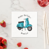 Cartoon motorfiets met motorbromfiets servet (Insitu)