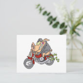 cartoon motorfiets motorfiets motorfiets briefkaart (Staand voorkant)
