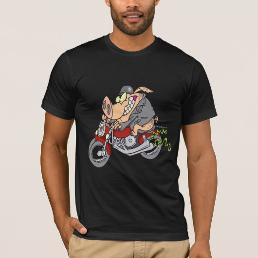 cartoon motorfiets motorfiets motorfiets t-shirt (Voorkant)