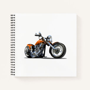 Cartoon motorfiets notitieboek