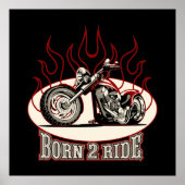 Cartoon motorfiets poster (Voorkant)