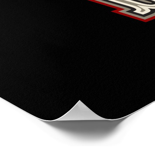 Cartoon motorfiets poster (Hoek)