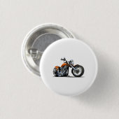 Cartoon motorfiets ronde button 3,2 cm (Voorkant /achterkant)