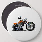 Cartoon motorfiets ronde button 6,0 cm (Voorkant /achterkant)