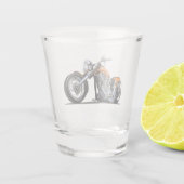 Cartoon motorfiets shot glas (Achterkant)