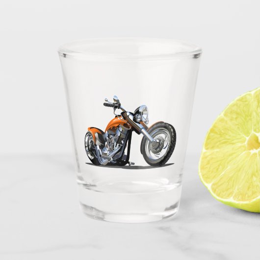 Cartoon motorfiets shot glas (Voorkant)