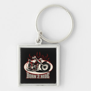 Cartoon motorfiets sleutelhanger