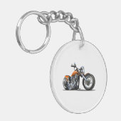 Cartoon motorfiets sleutelhanger (Voorkant Links)