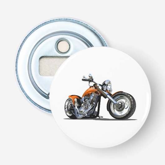 Cartoon motorfiets sleutelhanger button flesopener (Voorkant)