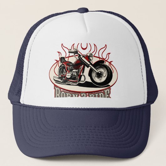 Cartoon motorfiets trucker pet (Voorkant)