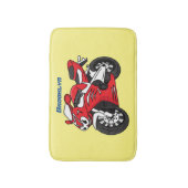 Cartoon motorfiets voor cute red sport badmat (Voorkant Verticaal)