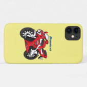Cartoon motorfiets voor cute red sport Case-Mate iPhone case (Achterkant (horizontaal))