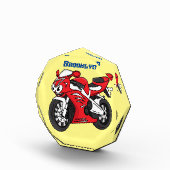 Cartoon motorfiets voor cute red sport fotoblokken (Rechts)