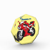 Cartoon motorfiets voor cute red sport fotoblokken (Links)