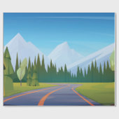  Cartoon Mountain Cadeaupapier (Vlak)