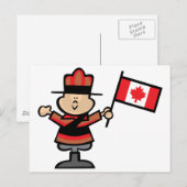 Cartoon Mountie Briefkaart (Voorkant / Achterkant)