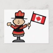 Cartoon Mountie Briefkaart (Voorkant)