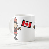 Cartoon Mountie Koffiemok (Voorkant links)
