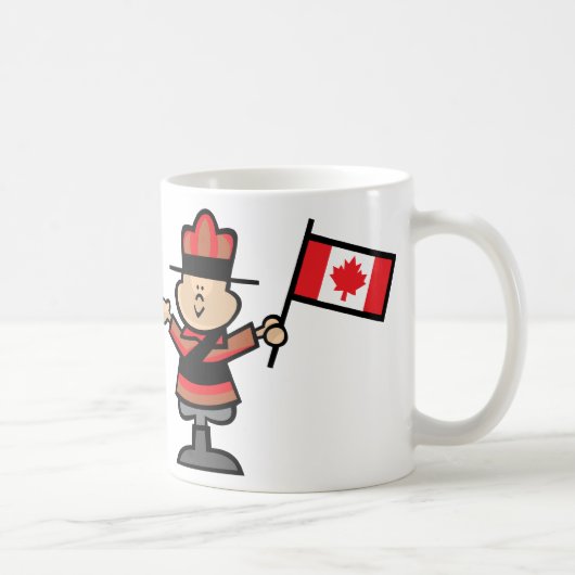 Cartoon Mountie Koffiemok (Rechts)