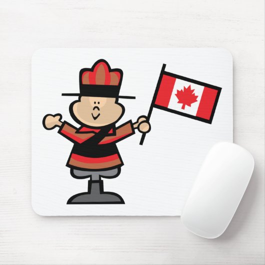 Cartoon Mountie Muismat (Met muis)