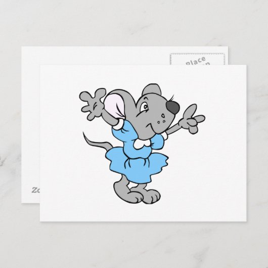 Cartoon Mouse Briefkaart (Voorkant / Achterkant)