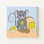 Cartoon Mouse Kind Handschrift -Art Notitieboek (Achterkant)