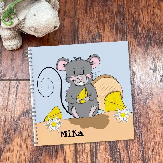 Cartoon Mouse Kind Handschrift -Art Notitieboek