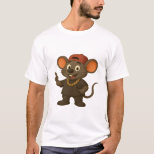 Cartoon Mouse Rapper T-shirtT-Shirt T-shirt