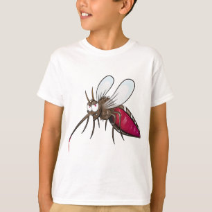 Cartoon Muggen die Bloed Drinken Grappige Insect T-shirt