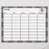 Cartoon muis dubbelzijdig leeslogblad (Voorkant)