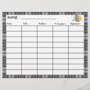 Cartoon muis dubbelzijdig leeslogblad