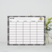 Cartoon muis dubbelzijdig leeslogblad (Staand voorkant)