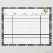 Cartoon muis dubbelzijdig leeslogblad (Achterkant)