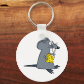 Cartoon Muis met kaas Sleutelhanger (Voorkant)