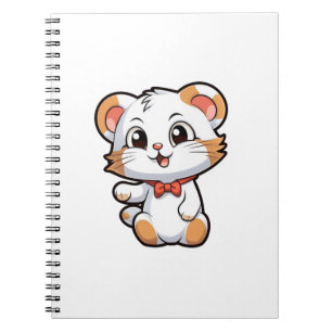 Cartoon muisillustratie notitieboek