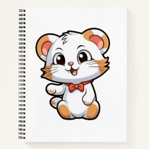 Cartoon muisillustratie notitieboek