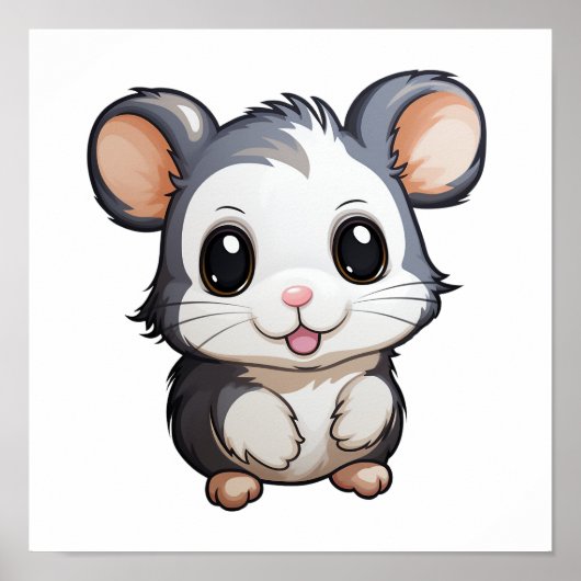 Cartoon muisillustratie poster (Voorkant)