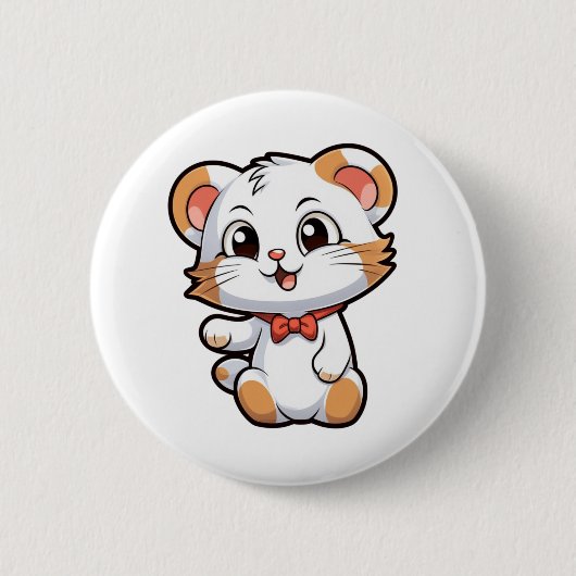 Cartoon muisillustratie ronde button 5,7 cm (Voorkant)