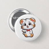 Cartoon muisillustratie ronde button 5,7 cm (Voorkant /achterkant)