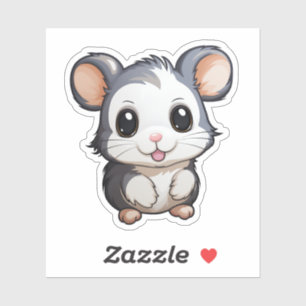 Cartoon muisillustratie sticker