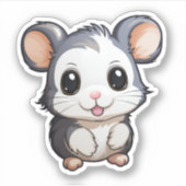 Cartoon muisillustratie sticker (Voorkant)