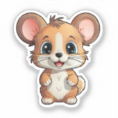 Cartoon muisillustratie sticker (Voorkant)
