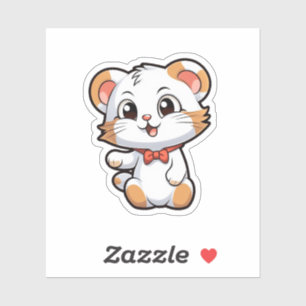 Cartoon muisillustratie sticker