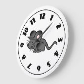 Cartoon muisklok grote klok (Hoek)