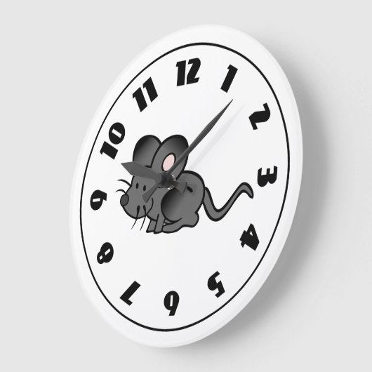Cartoon muisklok grote klok (Hoek)